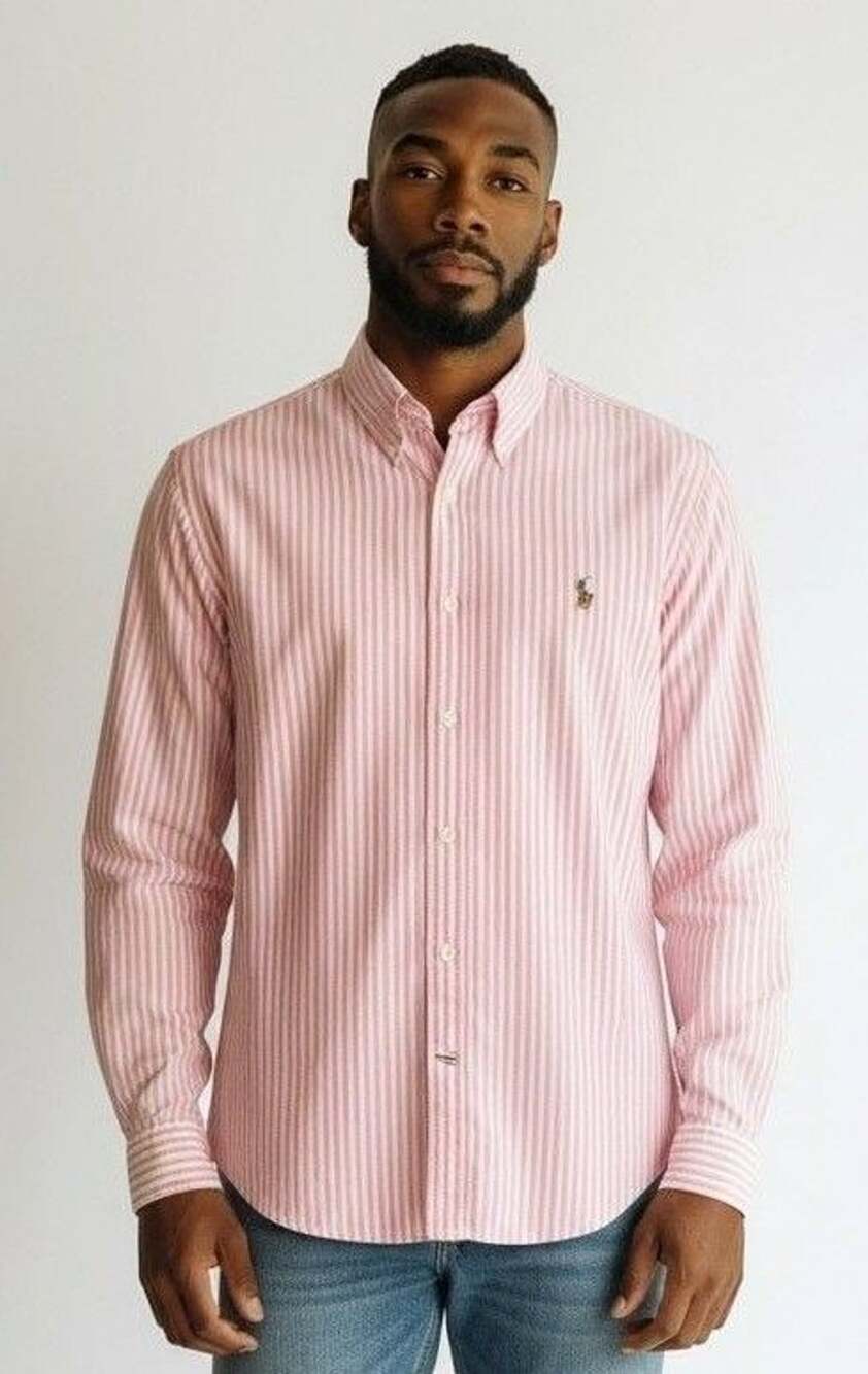 Polo Ralph Lauren Striped Button Down Shirt XXL Pink